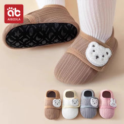 Baby Anti-slip Socks Newborn Warm Crib Floor Shoes with Rubber Sole for Children Boy Toddler Foot Girl Infant Cute Kids Slippers