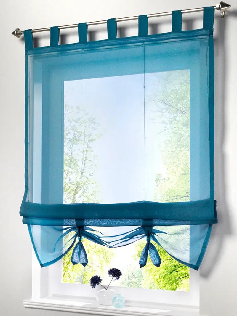 Description Picture 6 of itemCurtain Short Solid Color Window Valance Gauze Windows Kitchen Blinds for Living Room Bedroom Decoration