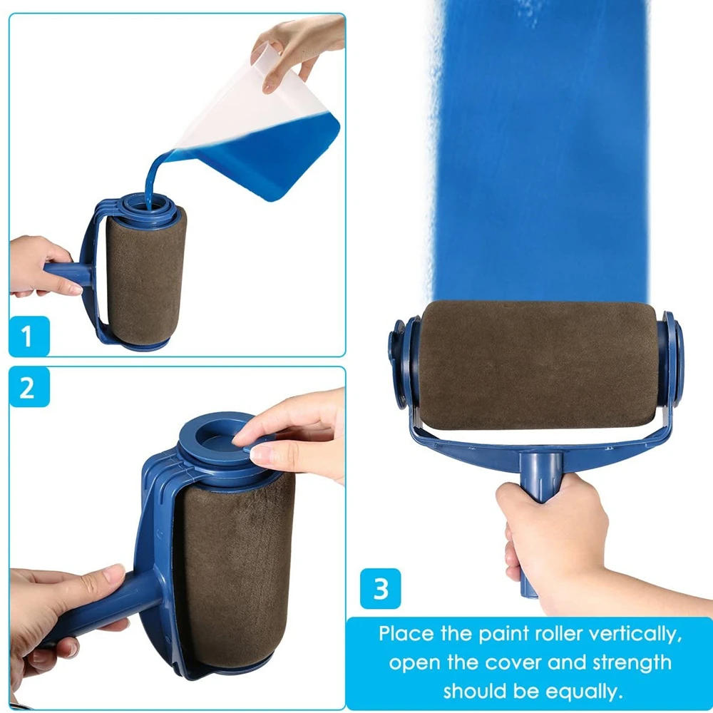 Description Picture 4 of item5Pcs/set Paint Roller Set with Sticks Paint Roller Transform Your Room in Just Minutes Decorate Runner Tool Painting Brush Set