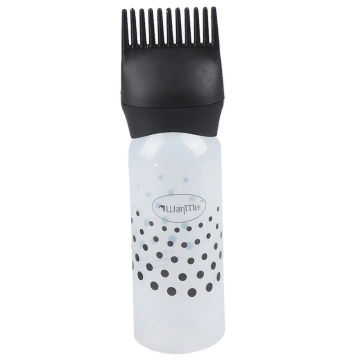 Hair Dye Bottle Shampoo Hair Coloring Dyestuff Applicator Bottle with Comb Teeth