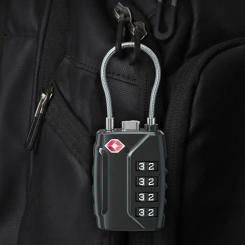 Portable TSA Customs Wire Rope Padlock Travel Suitcase Luggage Anti-theft Coded Lock 4 Dial Digit Combination Lock Security Tool