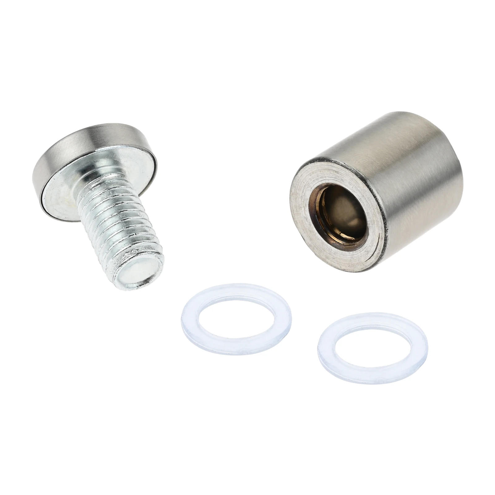 Description Picture 4 of item8pcs 19x25mm Glass Standoff Screws Silver Stainless Steel Picture Frame Sign Advertise Mirror Wall Support Fixing Nail Holder