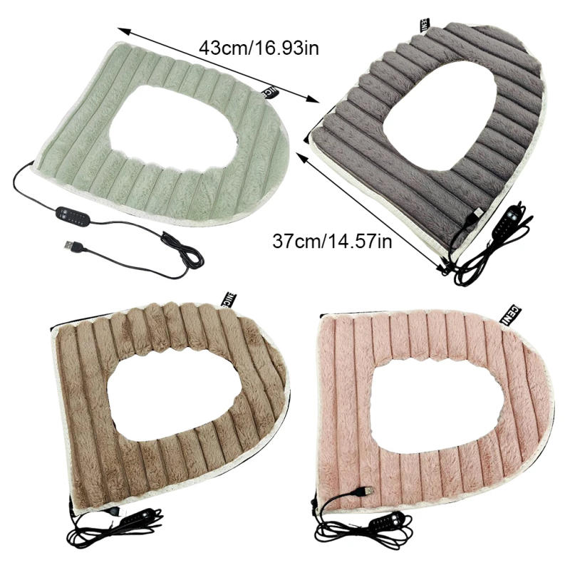 Description Picture 6 of itemUSB Toilet Mat Winter Temperature Regulating Heating Rabbit Fleece Warm Heated High Quality Seat Cover Barthroom Supplies