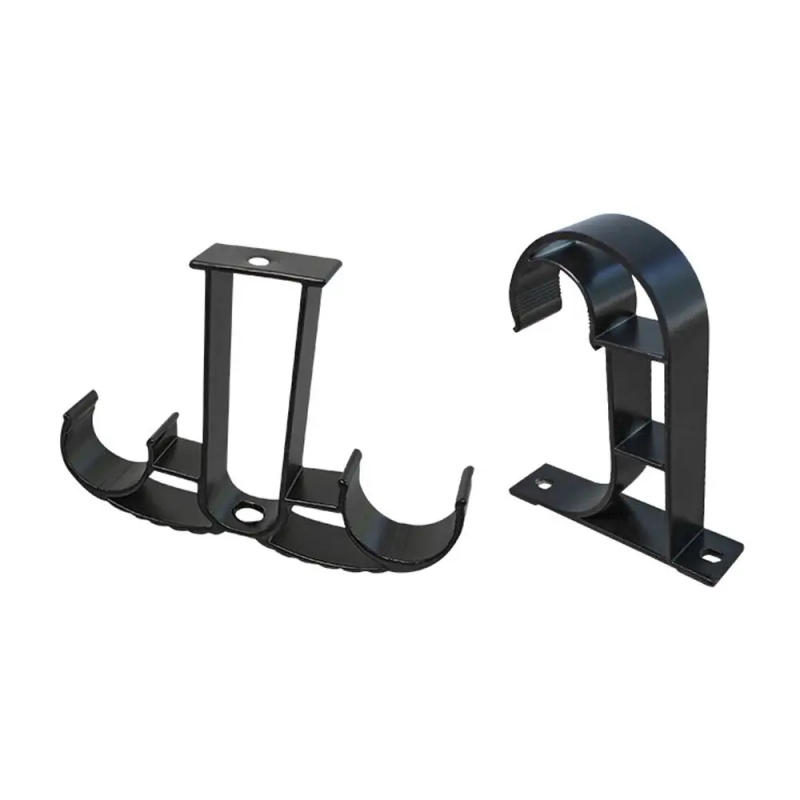 Description Picture 4 of item1Pcs Single Double Hang Curtain Rod Bracket Aluminum Alloy Furniture Hardware Hanger Hook Fixing Clip Crossbar Rod Support Clamp