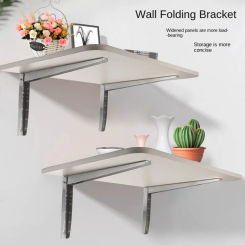 Stainless steel Folding Shelf Bracket Collapsible Adjustable Wall Mounted Support Hardware Space Saving Wall Mount Shelf