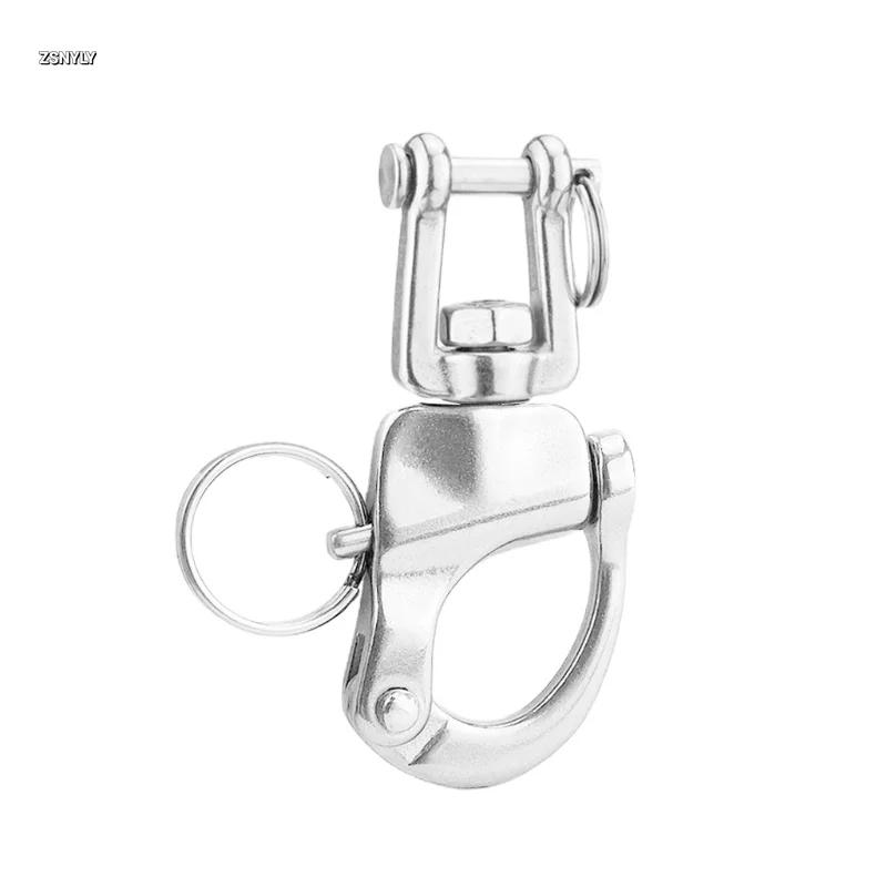 Description Picture 3 of itemSnap Swivel 304 Stainless Steel Shackle Marine Boat Sail Hardware 6.8 x 3 cm Heavy duty high strength swivel snap shackle hook
