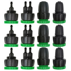 WUJIE 3X Garden Tap Adapter Splitter Hose Connectors Female 1/2" 3/4" to 4/7mm 8/11mm 16mm Drip Irrigation Watering Pipe Fitting