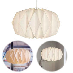 Nordic Paper Lampshade Folding Nordic Creative Paper Lamp Cover Origami Lantern Hanging Lampshade for Bedroom Decor