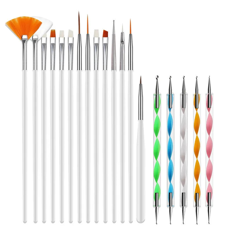 Description Picture 2 of itemNail Brushes Set Professional Nail Supplies For Acrylic UV Gel Drawing Dotting Manicure Nail Art Design Tools Makeup Accessorie