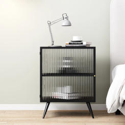 Metal Glass Nightstands Lockers Modern Simple Bedside Table Living Room Sofa Side Table Nordic Mobile Furniture Storage Cabinet