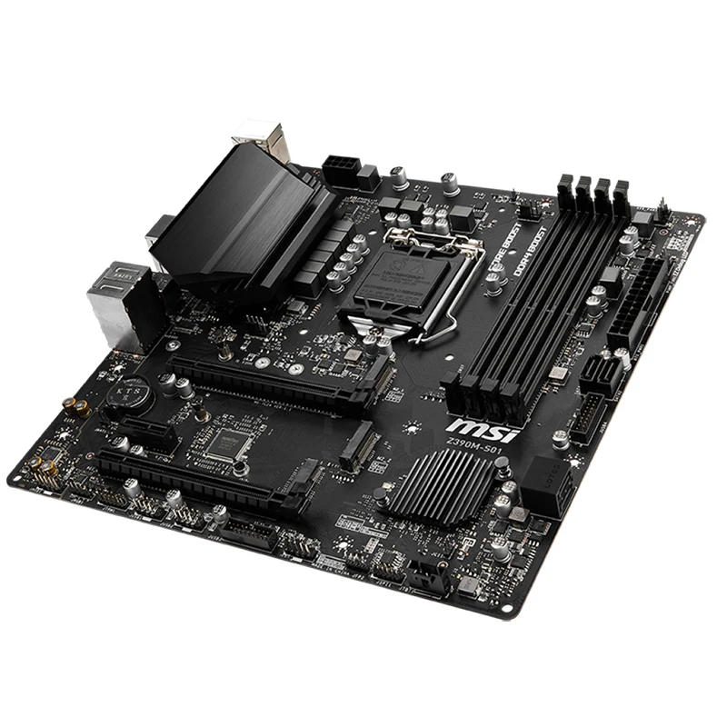 Description Picture 3 of itemNew Original MSI Z390M-S01 LGA 1151 Desktop motherboard DDR4 ram 64G Intel Z390 PCIE 3.0 Core i7-8086K i3-9300T cpus M.2 USB3.1