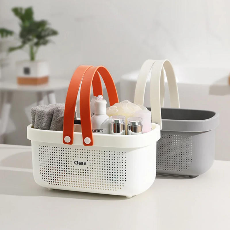 Description Picture 3 of itemPlastic Storage Baskets with Handles, Shower Caddy Shelf Organizers Basket for Bathroom, Kitchen, Dorm Room basket Bathroom