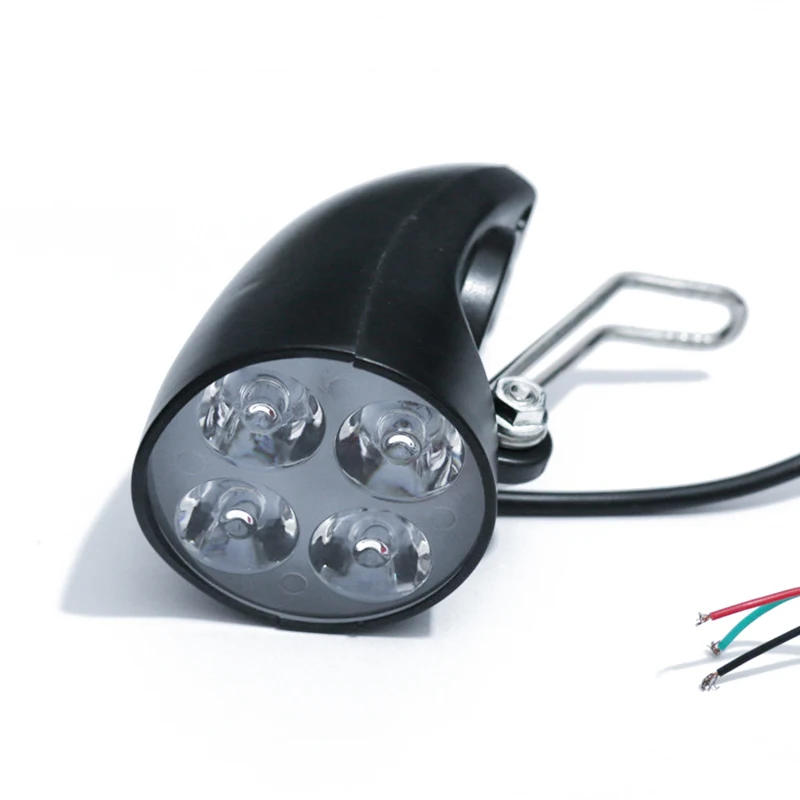 Description Picture 5 of item36/48V Electric Bicycle 4 LED Front Headlight With Horn EBike Light Scooter Lamp Electric Bicycle Accessories