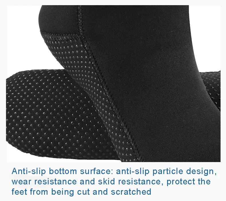 Description Picture 6 of itemNeoprene 3mm/5mm Diving Socks Non-slip Adult Warm Patchwork Wetsuit Shoes Free  Surfing Boots for Men Womens Swimming