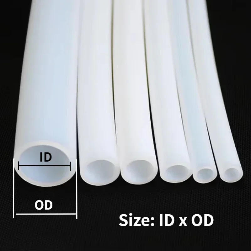 Description Picture 3 of item1~10M PTFE Tube Milk White ID 0.5 1 2 2.5 3 4 5 6 7 8 10 mm Insulated Hose 600V Extruder J-head Rigid Pipe For 3D Printer Parts
