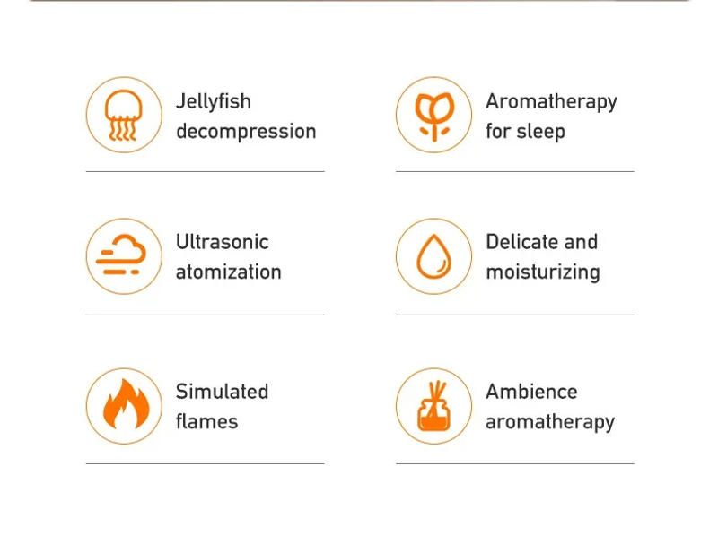 Description Picture 3 of itemFlame Volcano Humidifier Aroma Diffuser Ultrasonic Mist Maker Fogger LED Essential Oil Fire Jellyfish Diffuser Fragrance Home