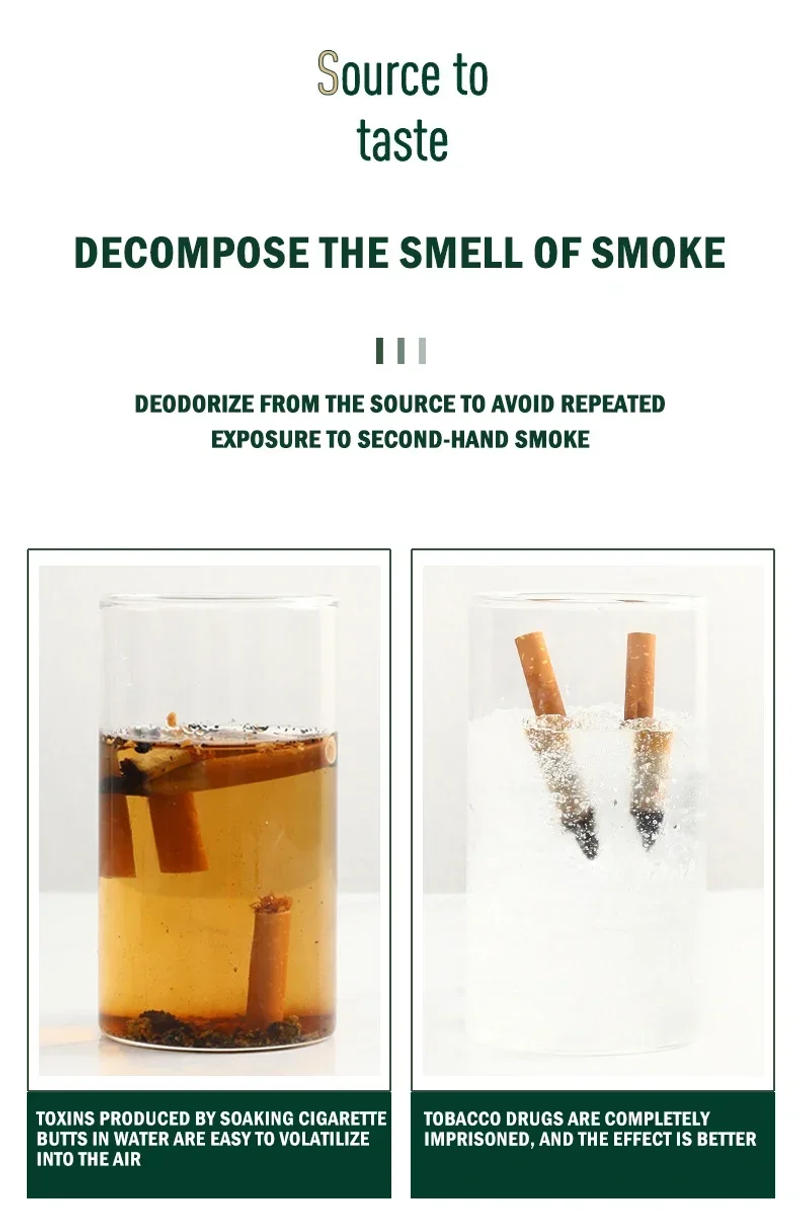 Description Picture 6 of item25PS Disposable Ashtray Smoke Removal Sand Remove Smoke Smell Family Convenient Disposable Practical Ashtray fumadores ashtrays