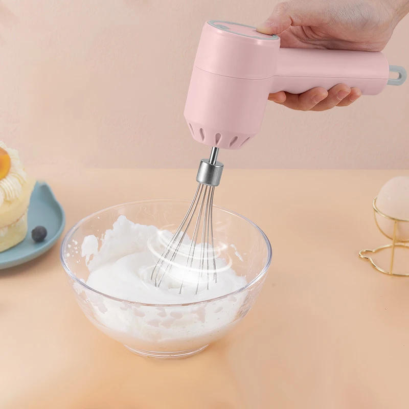 Description Picture 3 of itemPortable Electric Food Mixer Wireless Hand Blender 3 Gear Speeds High Power Dough Blender Egg Beater Baking Kitchen Mixer Tools