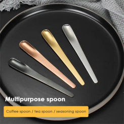 Tea Spoon Stainless Steel Flat Spoon Espresso Spoon Dessert Small Coffee Scoop Mixer Stirring Bar Spoon Kitchen Tableware