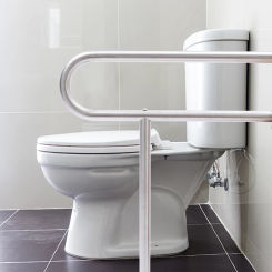 U-Shaped Stainless Steel Handicap Rails, Bathroom Toilet Support Safety Handrail For Elderly & Disabled