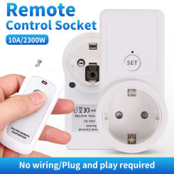 433Mhz Wireless Remote Control Socket 50m Remote Power Outlet 10A 220V for Home Appliance Equipment Lamp Fan EU Plug
