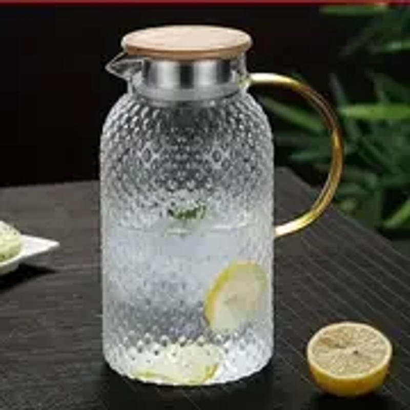 Description Picture 4 of itemGlass Pitcher Glass Pitcher with Lid  High Borosilicate Glass Heavy Duty Water Pitcher for Cold/Hot Drinks Iced Tea Juice Milk