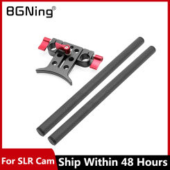 2PCS 10cm 25cm 30cm 40cm Carbon Fiber Tube Rod w/ 15mm Telephoto Lens Support for Rig Rail Clamp System Follow Focus SLR Cameras