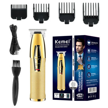 Original Kemei Metal Barber Hair Trimmer For Men Professional Beard Hair Clipper Electric Hair Cutting Machine Rechargeable