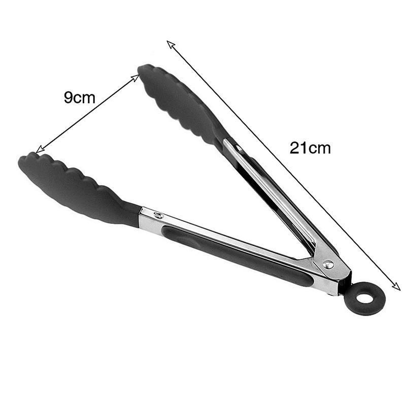Description Picture 4 of itemFood Tong Stainless Steel Kitchen Tongs Silicone Nylon Non-Slip Cooking Clip Clamp BBQ Salad Tools Grill Kitchen Accessories