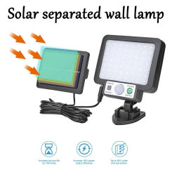 LED outdoor Solar Split Wall Lamp Household 3 Mode Waterproof Motion Sensor Lamps Garden Street Lighting For Garage Wall Light