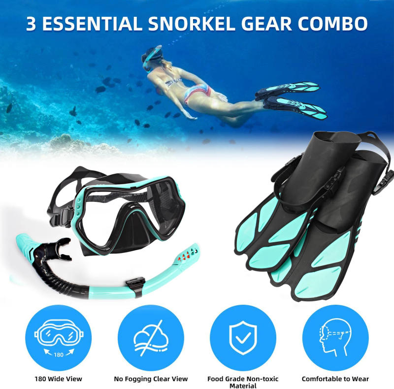 Description Picture 4 of itemJSJM New Professional Snorkel Diving Mask Snorkels Goggles Glasses Diving Goggles Swimming Tube Set Snorkel Mask Adult Unisex