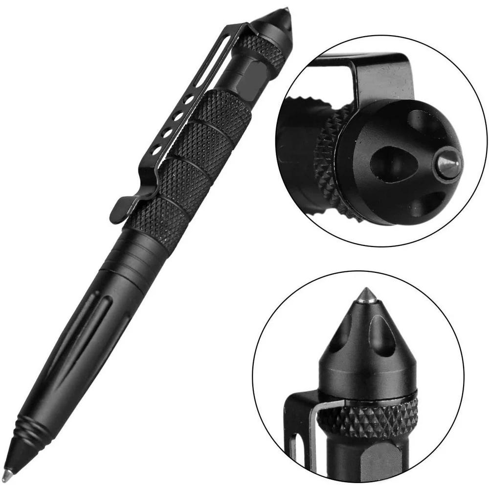 Description Picture 2 of itemPortable Tactical Pen Self Defense Pen Aviation Aluminum Emergency Glass Breaker Pen Security Protection Survival EDC Multitool