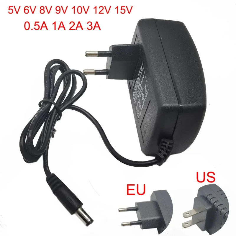 Description Picture 2 of itemAC 110-240V DC 5V 6V 8V 9V 10V 12V 15V 0.5 1A 2A 3A Universal Power Adapter Supply Charger adapter Eu Us for LED light strips