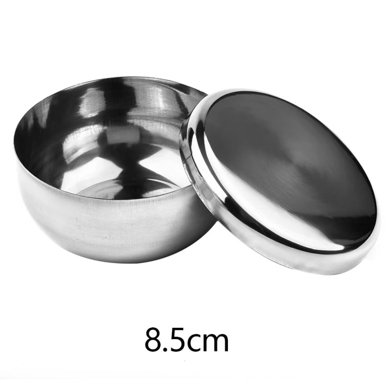 Description Picture 6 of itemStainless Steel Bowl Korean Big Cooked Rice Bowl With Cover Single Layer Steamed Rice Bowl Child Anti-Scalding/fall Tableware