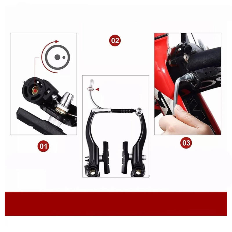 Description Picture 5 of itemMountain Bike V Brake Set Bike Front Rear V Brake Set Aluminum Alloy Mountain Road Bike V Brake Set Riding Accessories Black