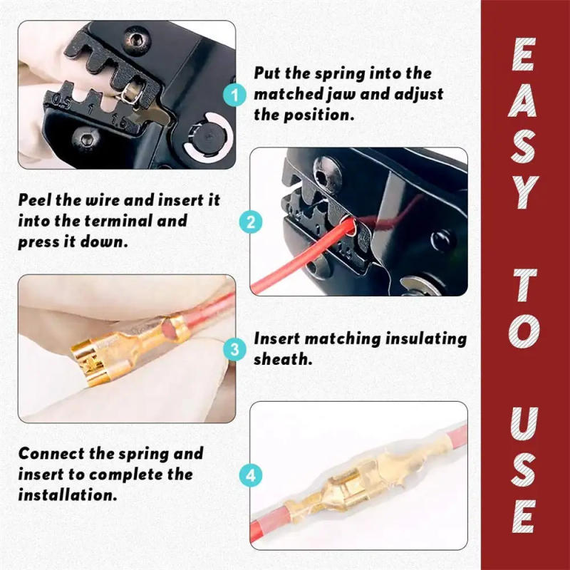 Description Picture 4 of itemConnection Terminal 270 pcs 2.8mm 4.8mm 6.3mm Plug Spring Female Spade Cold Crimp Terminal Connector Automotive Speaker Electric