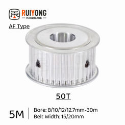 HTD5M Timing Pulley 50Teeth AF Type Bore 8/10/12/12.7mm-30m  Belt Width 15/20mm  3D printed parts 5GT