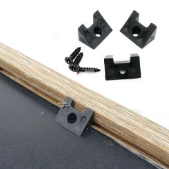50pcs Black Plastic Art Work Frame Photo Oil Painting Mirror Backboard Clip Holding Snap Hanger Fixer with Screws