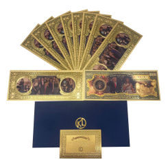 Wholesale 2024 Trump Family Gold plated Banknote Donald & Melania Trump One Million Dollars for Collection Trump ticket