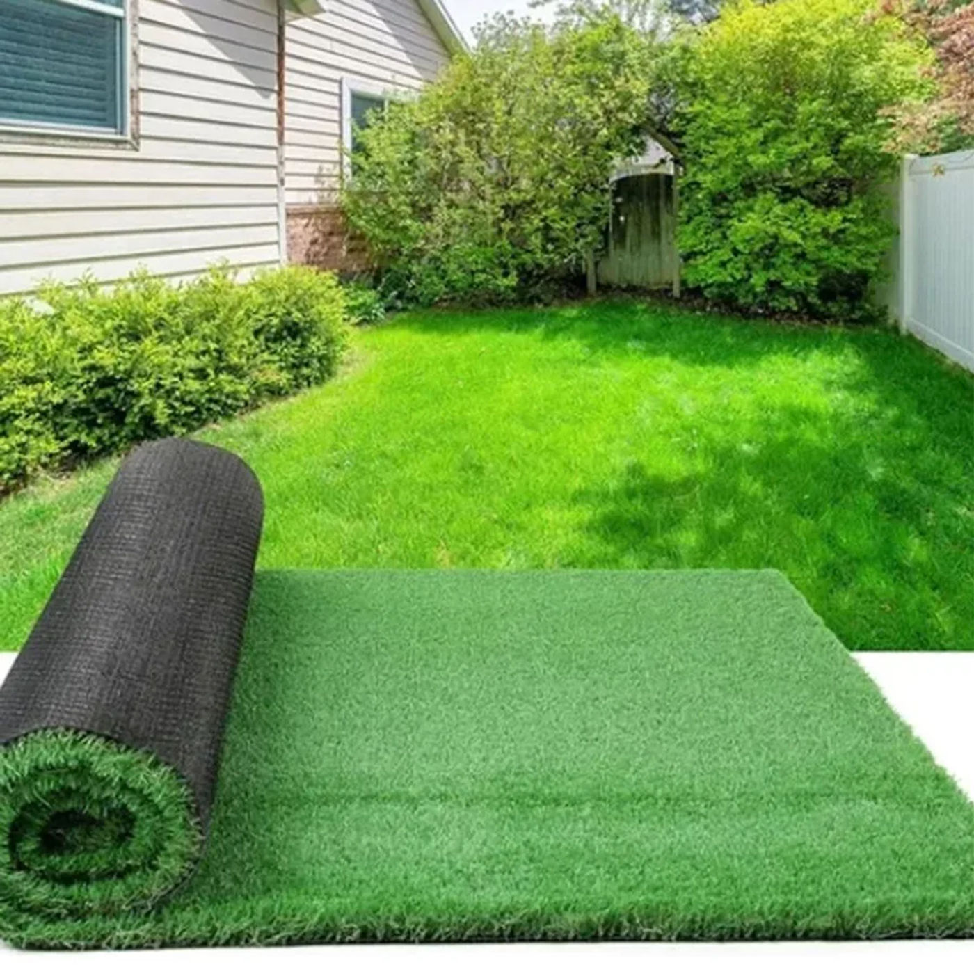 Description Picture 2 of item1 Set Artificial Grass Mat 50/200cm Green Pet lawn Mat For Outdoor Garden Garden landscape Playground (no Debris Or Grass Fall)