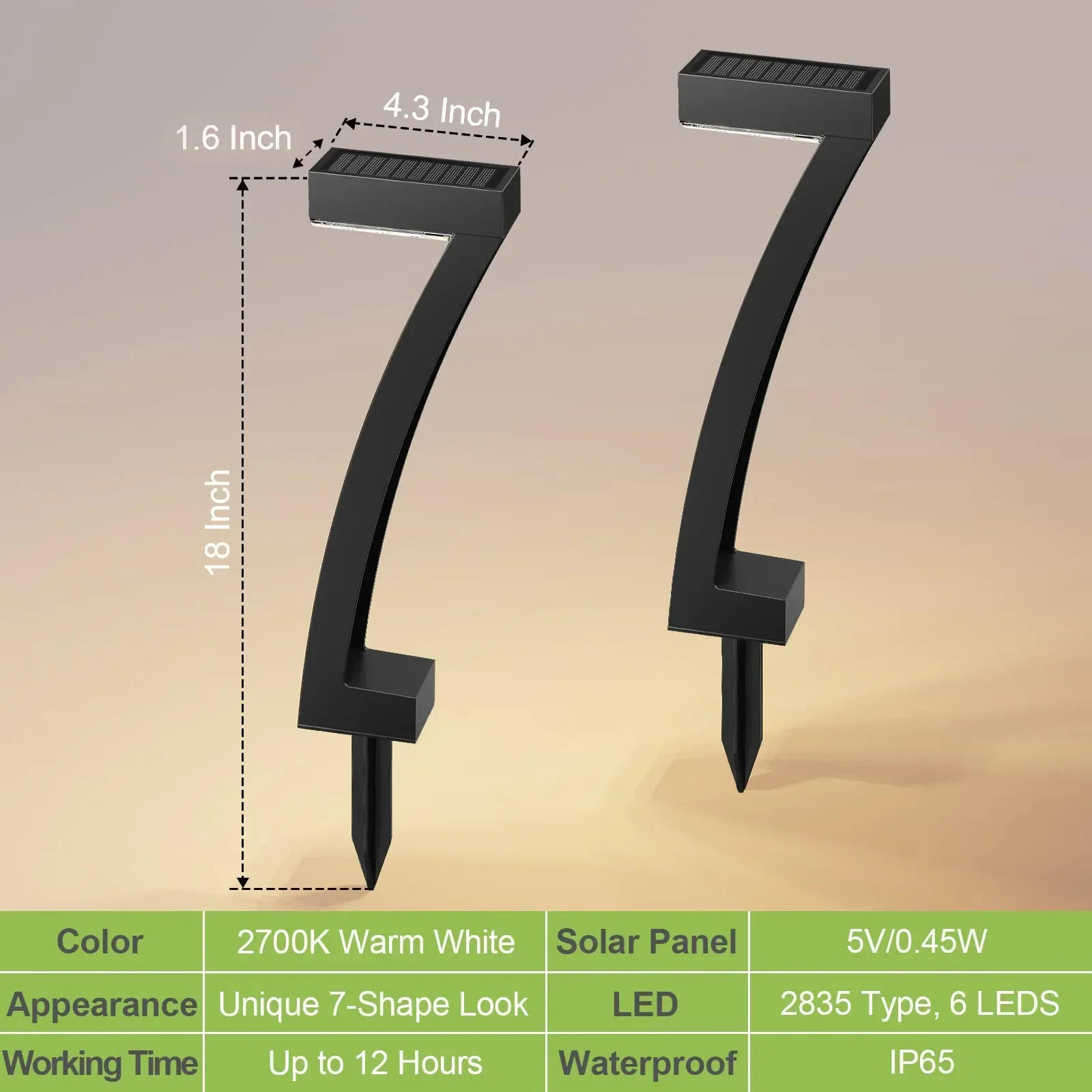 Description Picture 4 of itemSolar Flame LED Pathway Lights Outdoor Solar Path Lights Garden Stake Lights for Landscape, Garden, Patio, Lawn and Walkway