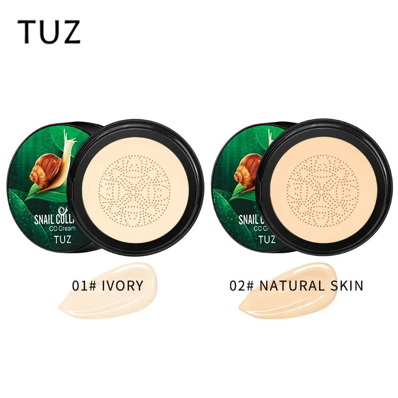 Description Picture 5 of itemTUZ0214 Snail Collagen CC Cream Mushroom Head Air Cushion BB Cream Foundation Liquid Concealer Brightening Wholesale Makeup Sale
