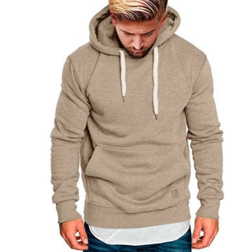 Mens Casual Hoodie Large Size Sweatershirts Drawstring Soild Long Sleeveless Hoodies For Man Outdoor Sport Hooded Sweatershirt