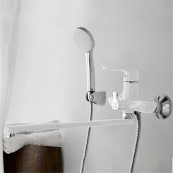 Brass Body Surface Spraying Bathroom Showerthree Colors  Outlet Pipe  Bathtub  Faucet Set