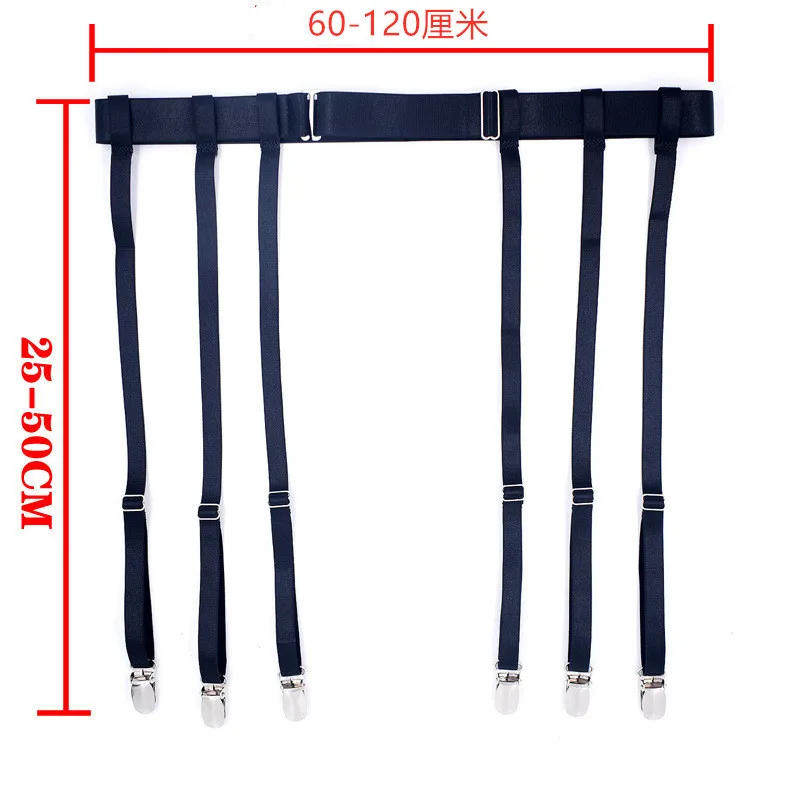 Description Picture 4 of itemBlack Simplicity Sexy Garter Belt for Women Thigh High Stockings Adjustable Elastic Leg Sock Suspenders Belt 4/6 Metal Clips