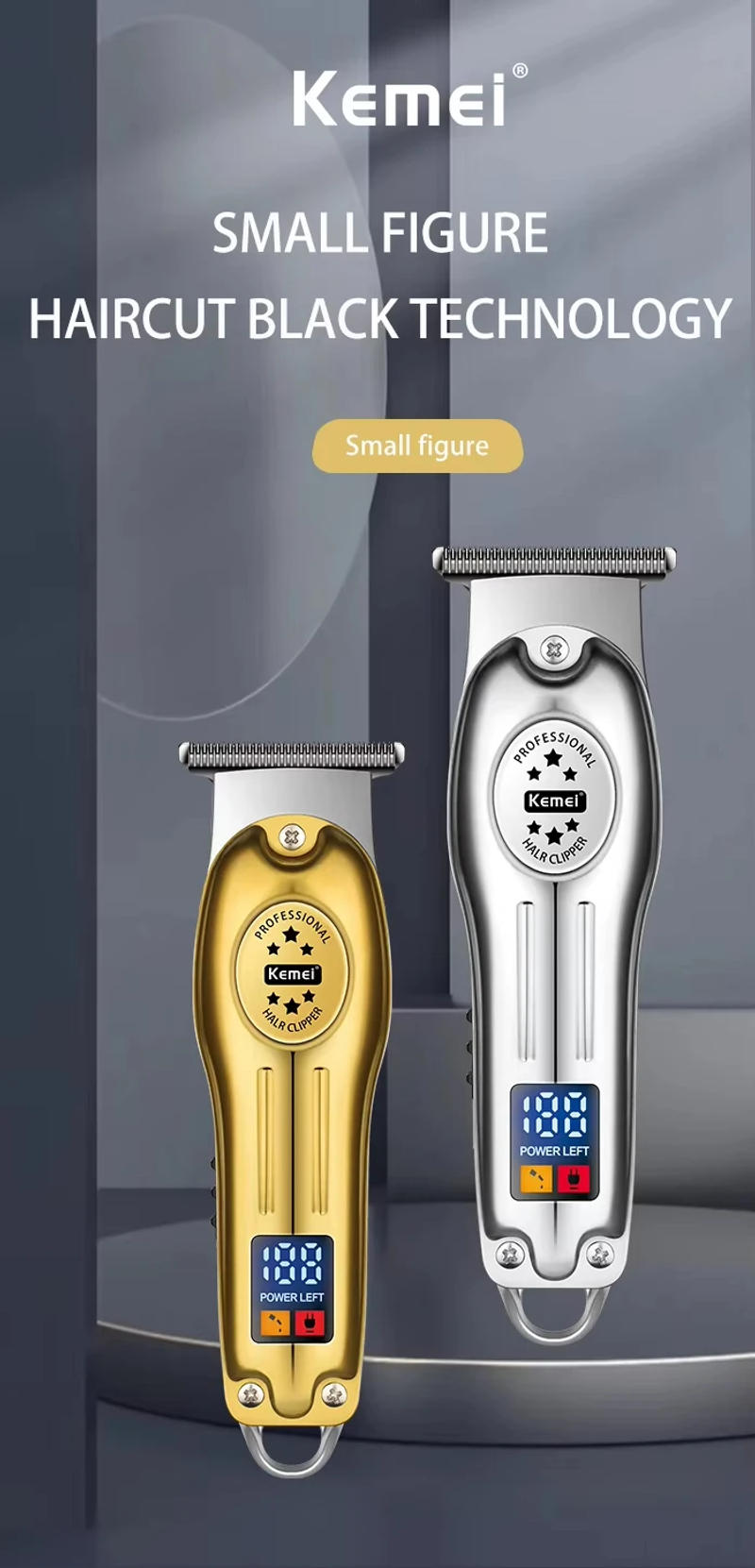 Description Picture 3 of itemHigh Quality Kemei KM-678 Mini Electric Hair Clipper KM-3209 LCD Digital Display Shaver Dry and wet shaving Beard Trimmer