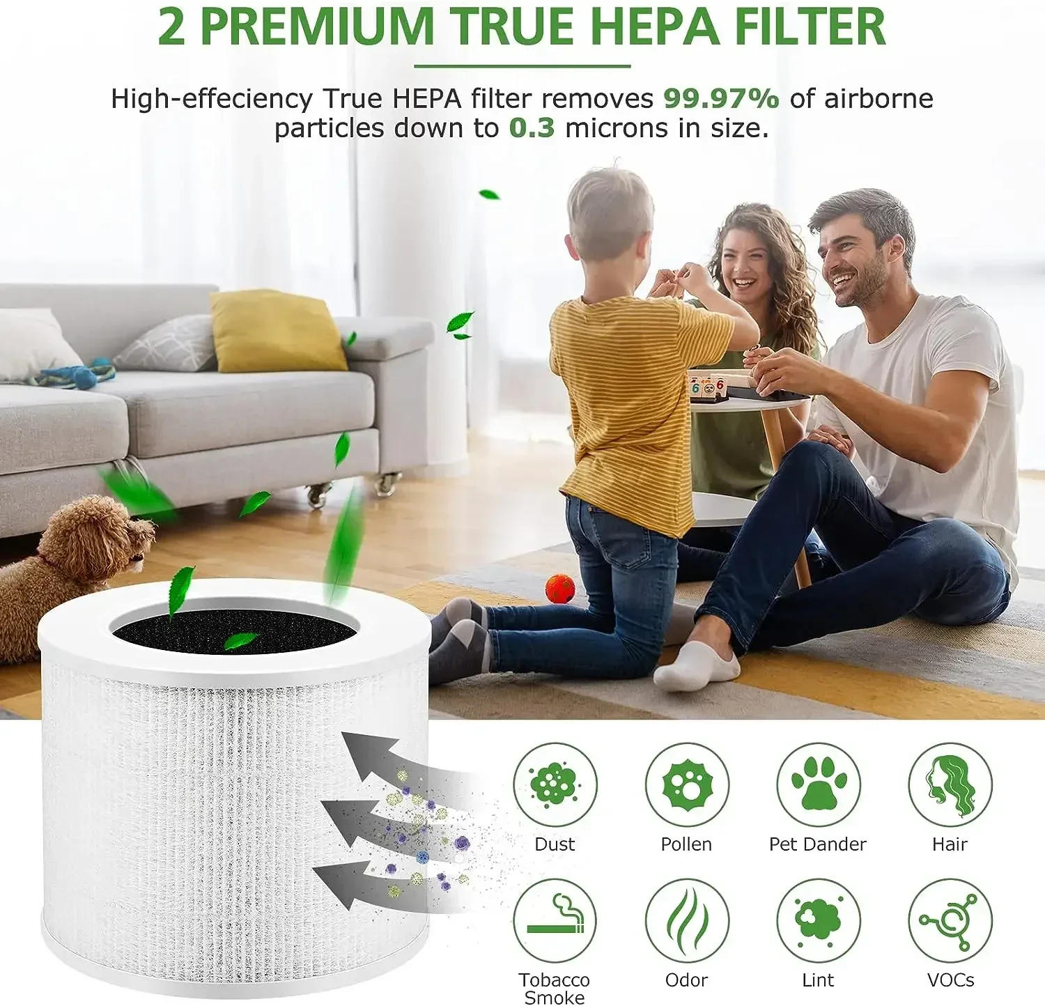 Description Picture 5 of itemReplacement Filter for LEVOIT Core Mini Air Purifier Filter 3-in-1 High-Efficiency Activated Carbon, Core Mini-RF Mini-P