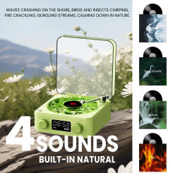 KW03 White Noise Speaker With 4 Natural Sounds, Wireless Stereo Player Ambient Light 4 Modes White Noise Bluetooth TF Card AUX