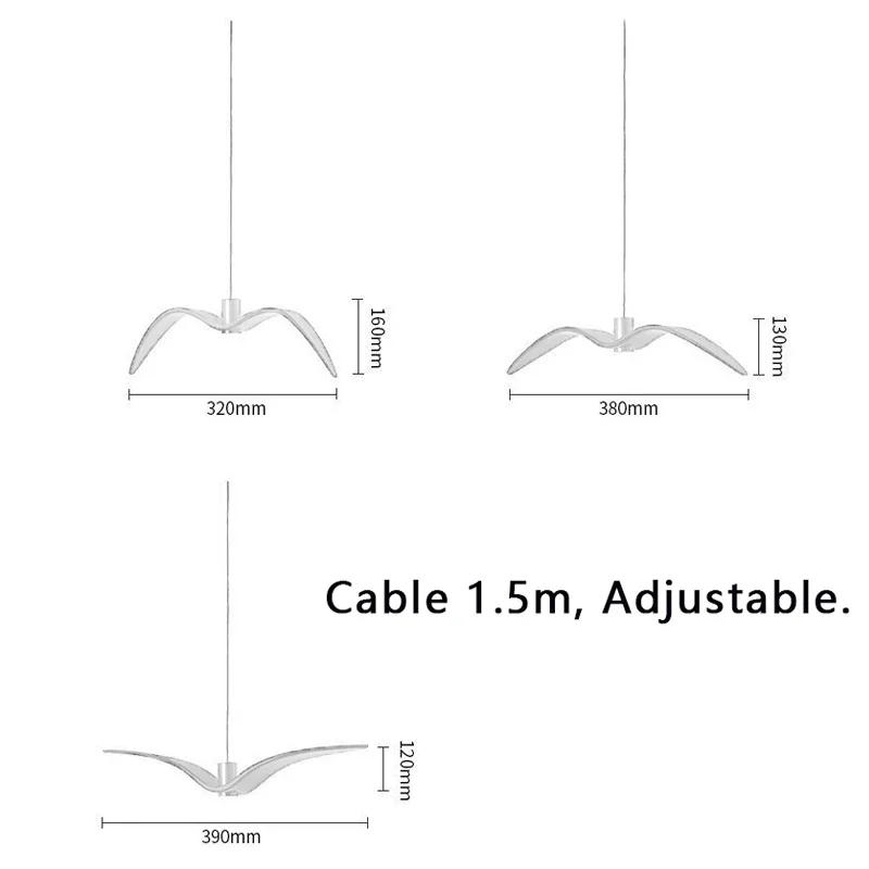 Description Picture 2 of itemModern Pendant Lamp Seagull Design Led Chandeliers Creative for Bar/Kitchen Birds Chandelier Ceiling Luminaire Light Fixture