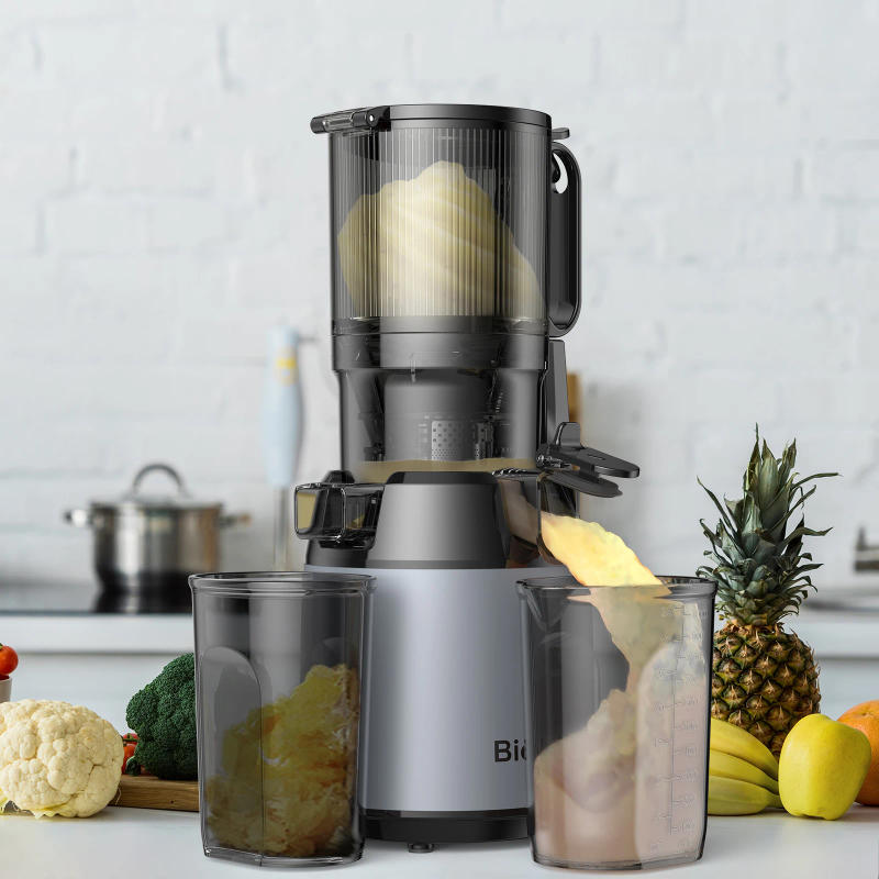 Description Picture 2 of itemBioloMix Cold Press Juicer,with 130mm Feed Chute,Fit Whole Fruits & Vegetables,High Juice Yield,BPA FREE Slow Masticating Juicer
